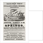 Advertisement for Railway View of Cyclops Steel Works by Unknown