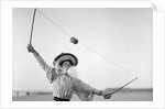 Well Caught, Woman Stretching Up by Andrew Pitcairn-Knowles
