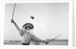 Well Caught, Woman Stretching Up by Andrew Pitcairn-Knowles