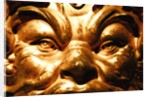 Gilt bronze mask by Stuart Cox