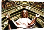 The Hereford Screen, detail of Jesus Christ by Stuart Cox