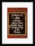Plaque in memory of Jim, pet dog of Sir Henry Cole, in the John Madejski Garden of the V&A Museum by Stuart Cox