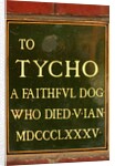 Plaque in memory of Tycho, pet dog of Sir Henry Cole, in the John Madejski Garden of the V&A Museum by Stuart Cox