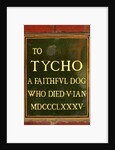 Plaque in memory of Tycho, pet dog of Sir Henry Cole, in the John Madejski Garden of the V&A Museum by Stuart Cox