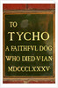 Plaque in memory of Tycho, pet dog of Sir Henry Cole, in the John Madejski Garden of the V&A Museum by Stuart Cox