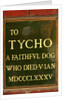 Plaque in memory of Tycho, pet dog of Sir Henry Cole, in the John Madejski Garden of the V&A Museum by Stuart Cox