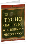 Plaque in memory of Tycho, pet dog of Sir Henry Cole, in the John Madejski Garden of the V&A Museum by Stuart Cox