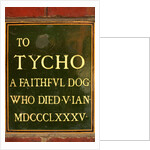 Plaque in memory of Tycho, pet dog of Sir Henry Cole, in the John Madejski Garden of the V&A Museum by Stuart Cox