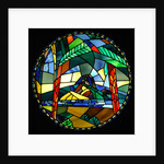 Stained glass window in the 20th century Gallery in the V&A Museum by Stuart Cox