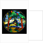 Stained glass window in the 20th century Gallery in the V&A Museum by Stuart Cox