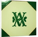 V&A logo on an interior wall of the Royal Toilets in the V&A Museum by Stuart Cox