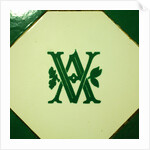 V&A logo on an interior wall of the Royal Toilets in the V&A Museum by Stuart Cox