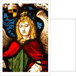 Panel depicting the Arms of Hugo von Hohenlandenberg as the Bishop of Constance with angel supporters by Stuart Cox