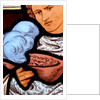 Panel depicting a young man by Stuart Cox