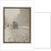 Street Scene with Snow by Anonymous