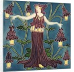 Columbine tile by Walter Crane