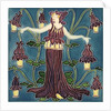 Columbine tile by Walter Crane