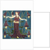 Columbine tile by Walter Crane