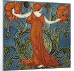Poppy tile by Walter Crane