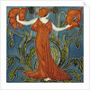 Poppy tile by Walter Crane