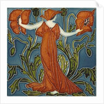 Poppy tile by Walter Crane