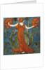 Poppy tile by Walter Crane