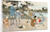 Boys on stilts and hobby-horses. Tokyo, Japan, 20th century by Anonymous