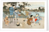 Boys on stilts and hobby-horses. Tokyo, Japan, 20th century by Anonymous