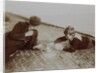 Gordon and Friend playing Cards on Dyke by Andrew Pitcairn-Knowles