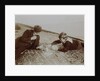 Gordon and Friend playing Cards on Dyke by Andrew Pitcairn-Knowles