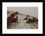 Gordon and Friend playing Cards on Dyke by Andrew Pitcairn-Knowles