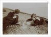Gordon and Friend playing Cards on Dyke by Andrew Pitcairn-Knowles
