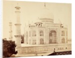 The Taj Mahal from the corner of the Quadrangle in Agra by Samuel Bourne