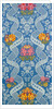 Dress fabric with a design of flowers and lace like vines by Unknown
