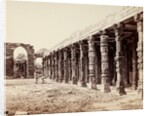 Colonnade of Hindoo Pillars at the Kutub by Samuel Bourne