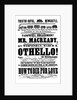 Othello!, theatre poster printed by M. Benson for the Newcastle Theatre-Royal by unknown