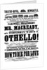 Othello!, theatre poster printed by M. Benson for the Newcastle Theatre-Royal by unknown