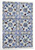 Panel of six tiles by Unknown