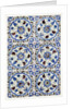 Panel of six tiles by Unknown