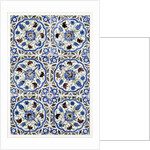 Panel of six tiles by Unknown