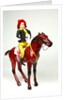 Clockwork horse and cowgirl rider by Quercetti