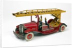 Clockwork toy fire engine by Unknown