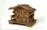 Musical box in the shape of a Swiss chalet by Unknown