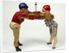 Wrestling dancing dolls by Unknown