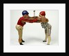 Wrestling dancing dolls by Unknown