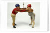 Wrestling dancing dolls by Unknown
