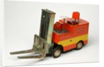 Clockwork toy fork lift truck by Unknown
