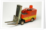 Clockwork toy fork lift truck by Unknown