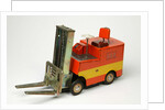Clockwork toy fork lift truck by Unknown