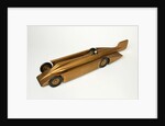 Clockwork toy racing car, Golden Arrow Racer by Kingsbury Manufacturing Co